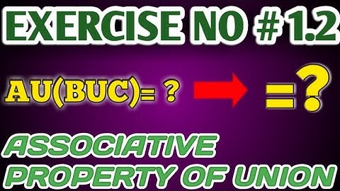 ASSOCIATIVE PROPERTY OF UNION #UNION ON THREE SETS