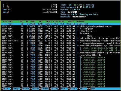 htop monitoring tool