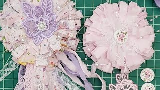 Puff Flower Tutorial,  Shabby Chic Lace Cotton Flower How To Make