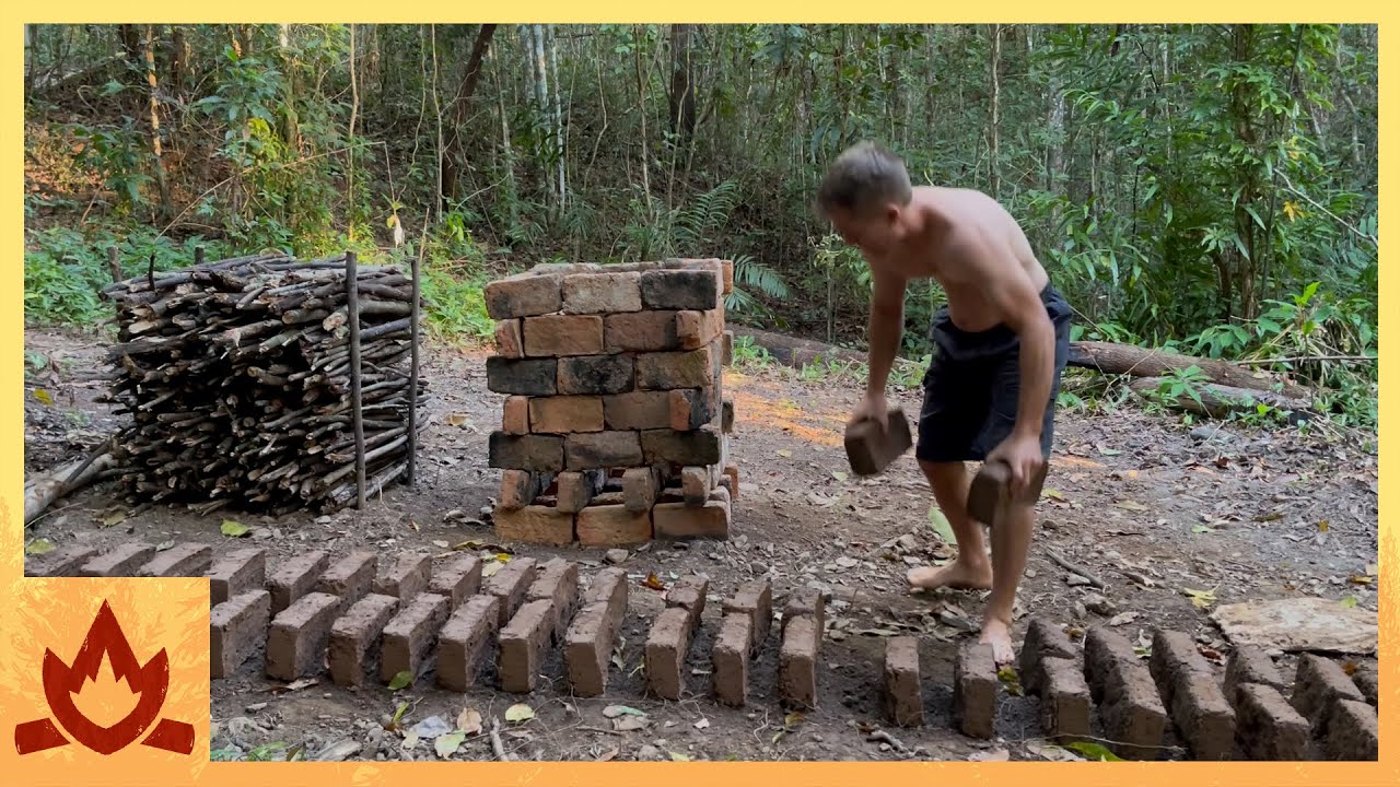 ⁣Primitive Technology: New Brick Kiln Design