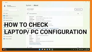 How to check computer | Laptop | configuration system properties | Computer/ Laptop ka details.