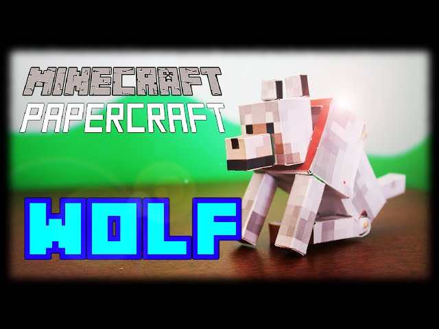 How to make a Minecraft Papercraft Bendable Wolf (sits down) 