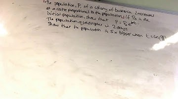 Tudor Hall Maths C4 Setting up and Solving a Differential Equation