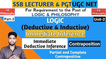 Immediate Inference,Contraposition Rules, OPSC PGT SSB