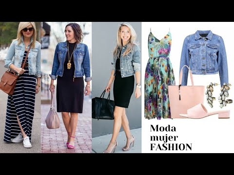 IDEAS DE CAZADORA VAQUERA OUTFITS CON VESTIDO PARA COMBINAR TUS CHAQUETAS  DENIM EN ESTA PRIMAVERA 🧥 - YouTube