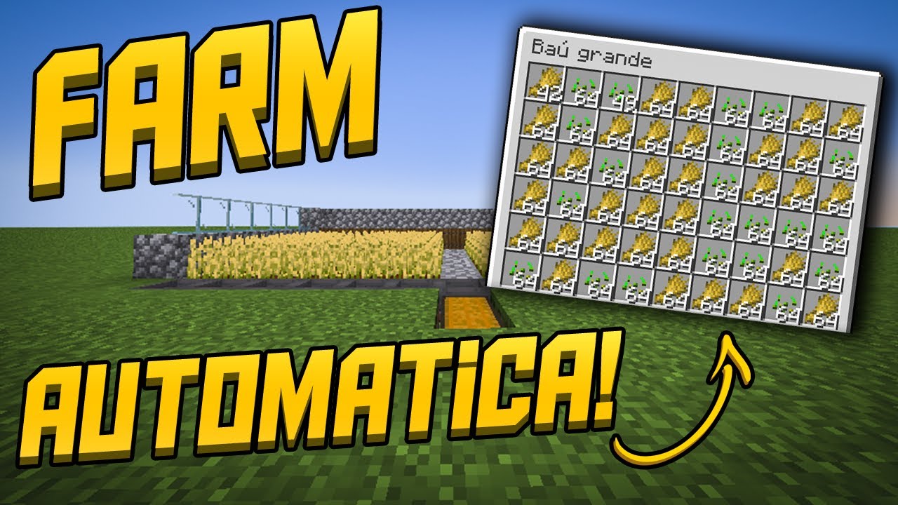 Como fazer uma FARM AUTOMÁTICA de TRIGO no Minecraft! (JAVA EDITION ...