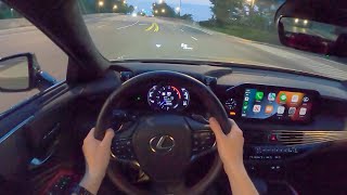 2023 Lexus LS500 F-Sport AWD - POV Night Drive (Binaural Audio)