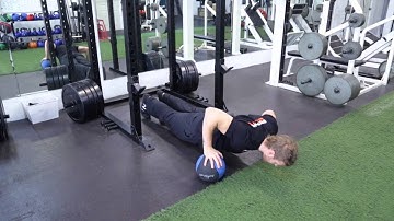 Offset Medicine Ball Push Up