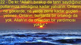 34 SEBE SURESİ VE MEALİ KABE İMAMI MAHİR HOCA