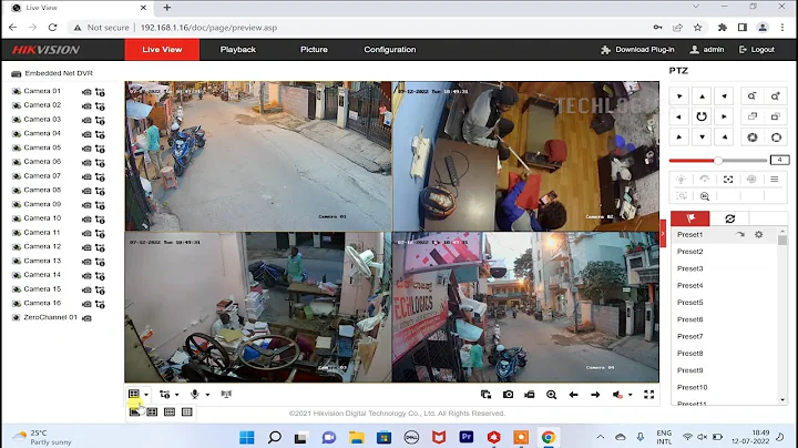 Hikvision Latest Version DVR view on Windows 11 Chrome Browser