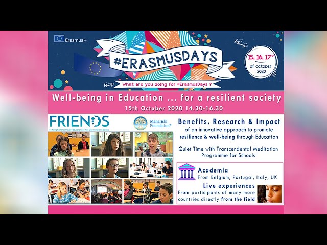 PART 1 - ERASMUSDAYS 15th October 2020! REPLAY: Introduction to the FRIENDS project and Research. class=