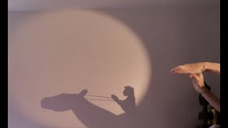 Horse and rider Hand Shadow - how to make it