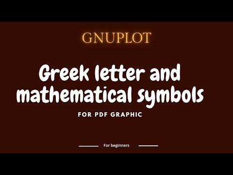 Gnuplot - Greek letter and mathematical symbols for PDF outuput