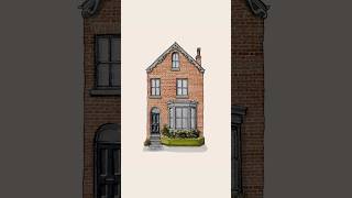 The last one is so cool! Painting houses, in a different way 🌿 #artist #watercolour #drawing