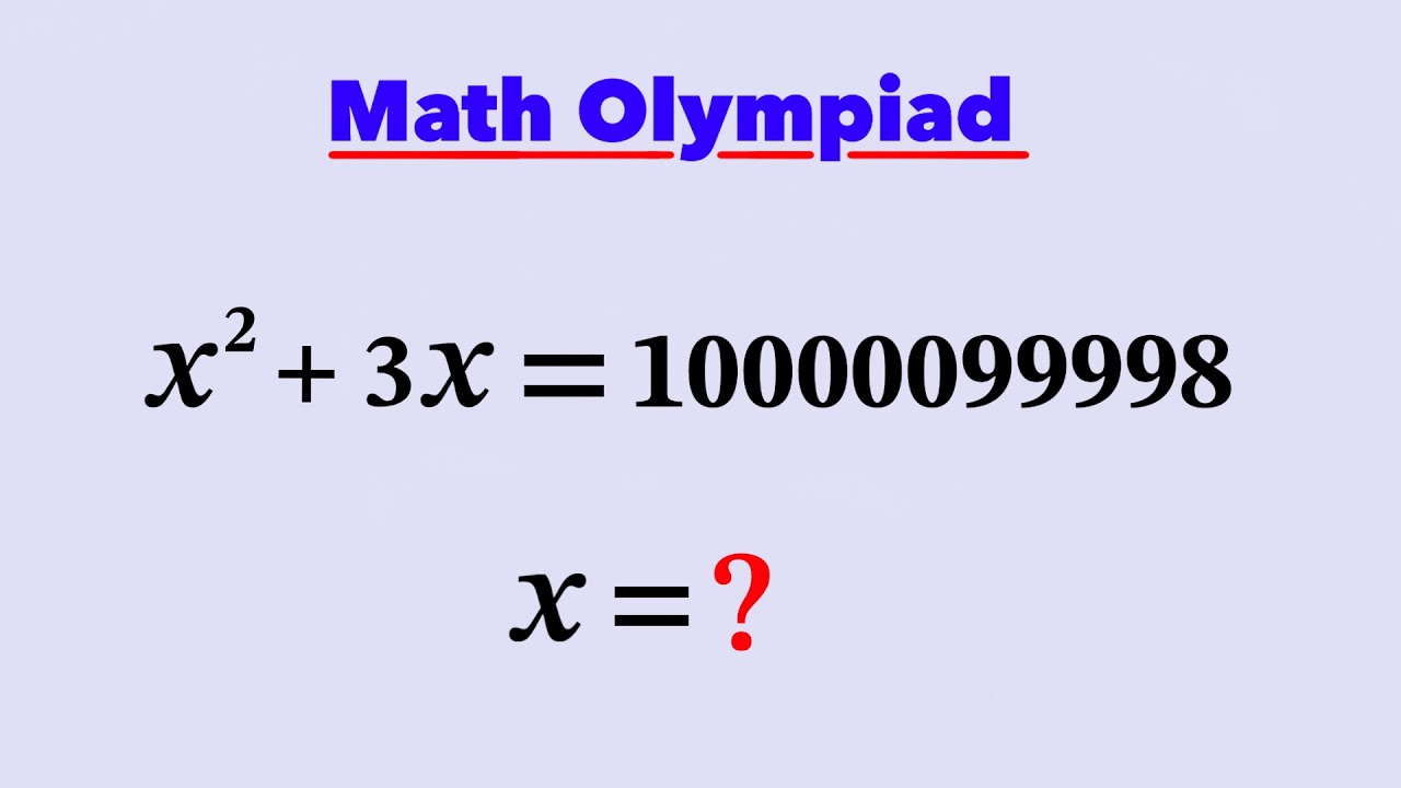 Math Olympiad | A Nice Algebra Problem | Solved by 2 Methods - YouTube