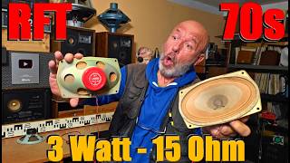 70s VINTAGE SPEAKERS RFT L6205 🔊 3 Watt 15 Ohm (Full Range Sound Test)