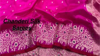 Chanderi Handloom Pattu Soft Silk Saress | Pure Handloom Chanderi Sares Direct Weavars Parches  screenshot 3