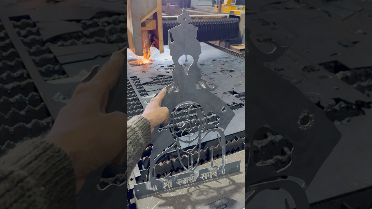 Swami samarth and vitthal dev wall art laser cutting 