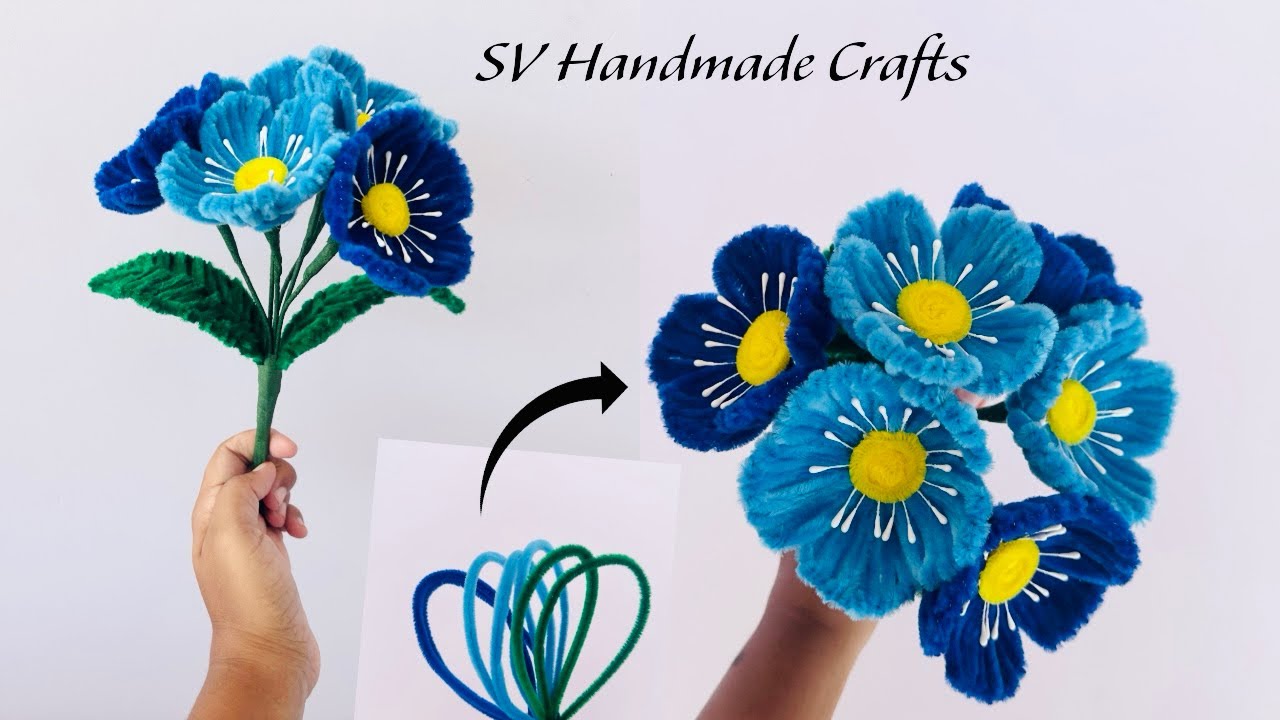 DIY Flower bunch | How to make beautiful flowers with Pipe Cleaners | Craft ideas | Flower bouquet 
