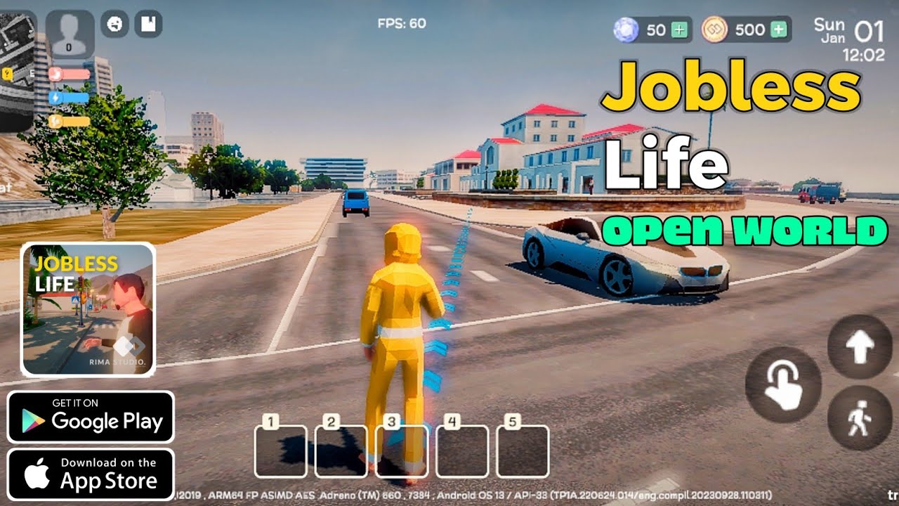 Jobless Life Gameplay (Android & ios) Open World || High Graphics ...