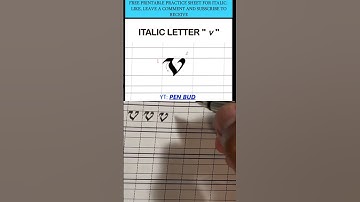 #calligraphy : how to write italic ‘V’ using #broadnibpen #calligraphytutorial #handwriting #italic