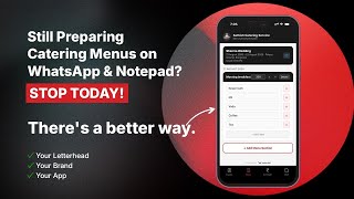 Catering Menu & Estimate App - Full Demo | Powered by Webmillet screenshot 2