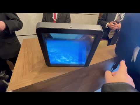 Aerial Imaging touch display ASKA3D , Asukanet DEMO