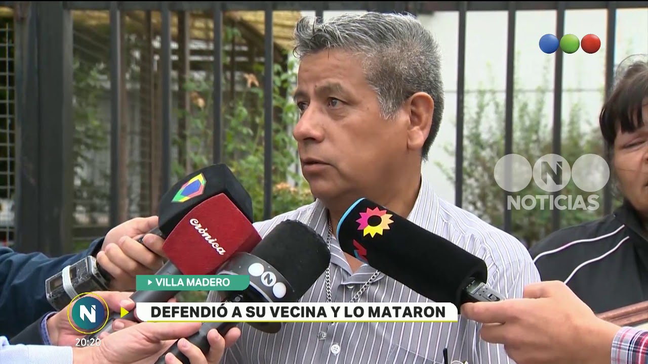 Defendió a su vecina y lo mataron -Telefe Noticias inseguridad ciudadana