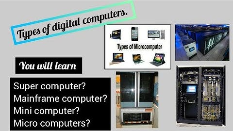types of digital computers | super computer | mainframe |mini computers | micro computers| computer
