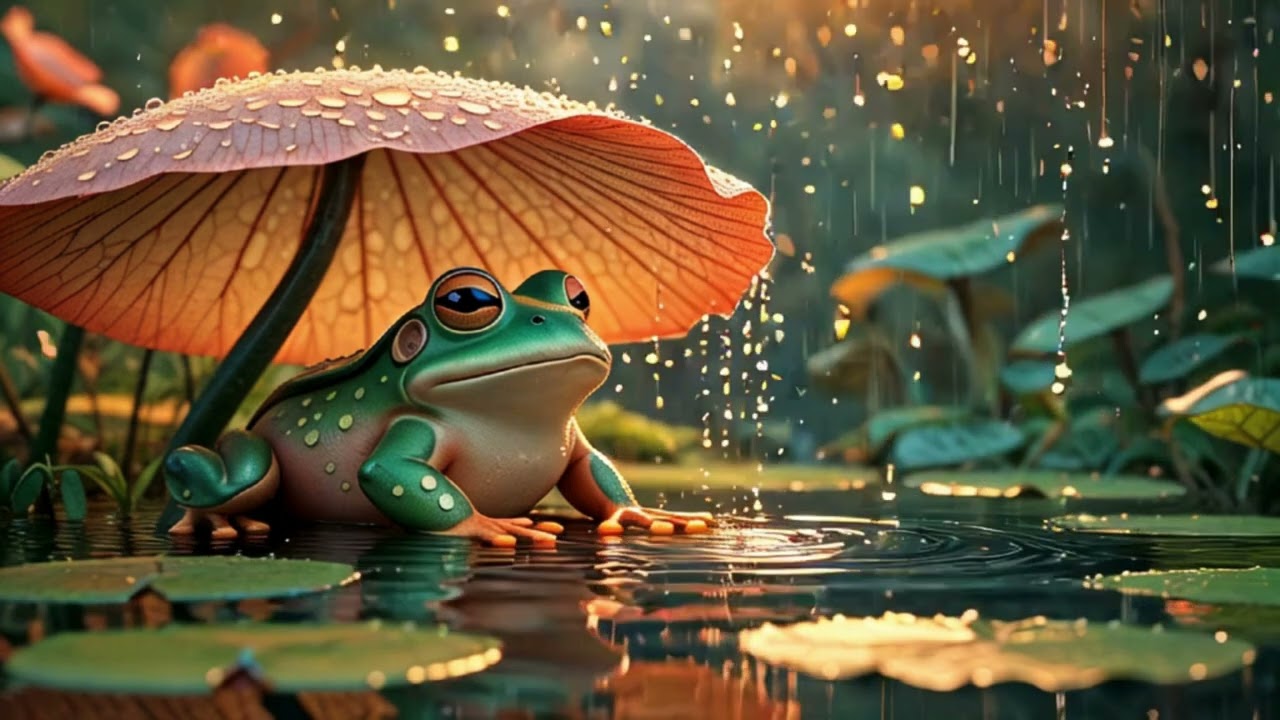 🌧️🐸  Frog's Rainleaf Daydreams | Relaxing Pondside Lofi for Calm Moments 🍵🌿