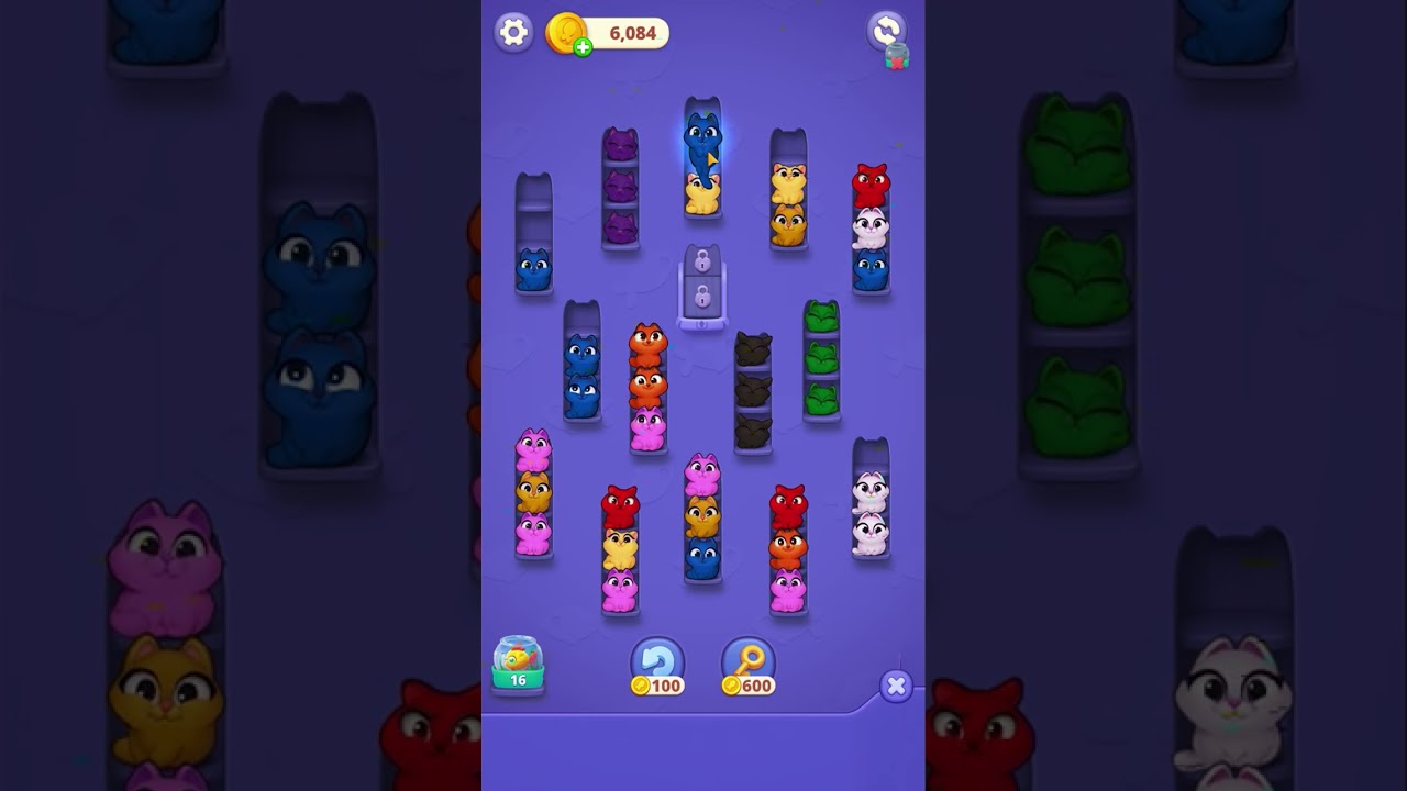 Kitty Sort: Twisted Tails Level 387 | Funny Games