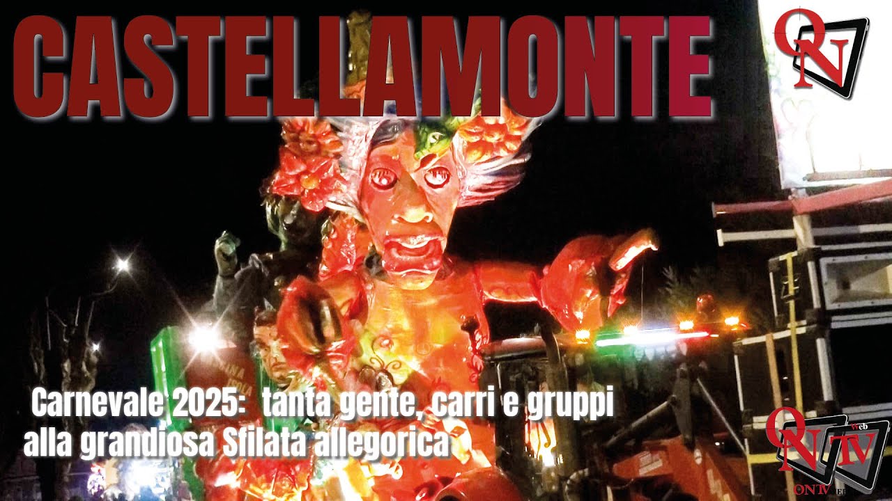 CASTELLAMONTE - Carnevale 2025:  tanta gente, carri e gruppi alla grandiosa Sfilata allegorica