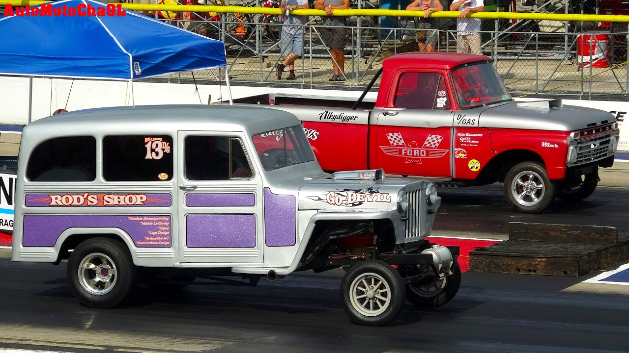 DRAG RACING VINTAGE GASSERS GLORY DAYS 1960's CARS AT BYRON DRAGWY ...
