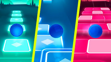 MAX Level in Tiles Hop (EDM Rush)🔵🟡🟢Gameplay iOS Android - Best Ball Run Game (4k)