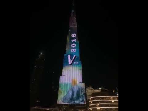one in a million,idols of idols kim_Taehyung💜happy V day👑wishing from burj khalifa#2021V's birthday