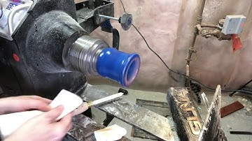 Woodturning a Resin and Burl Pencil Jar on the Lathe