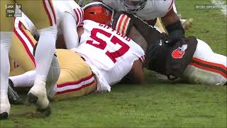 Information Luke Gifford - Fumble Recovered on 4th & 1 - Week 13 @ Cleveland Browns - San Francisco 49ers - 2025 News