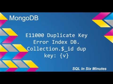 MongoDB: E11000 Duplicate Key Error Index: Database.Collection.$_id Dup Key { v }