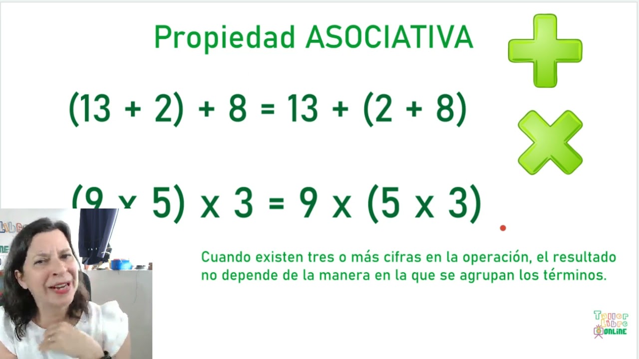 Propiedades Conmutativa, asociativa y distributiva con ejemplos - YouTube