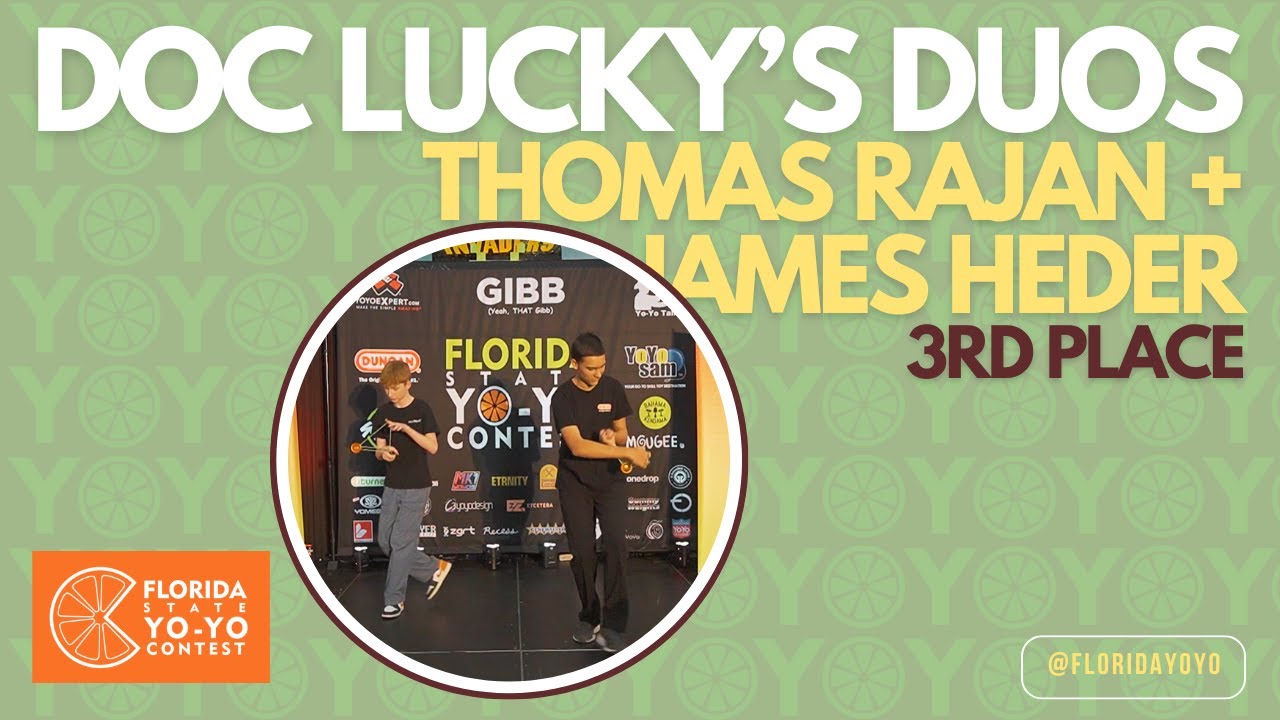 Thomas Rajan + James Heder – 3rd Place – Doc Lucky’s Duos – 2025 Florida State Yo-Yo Championships