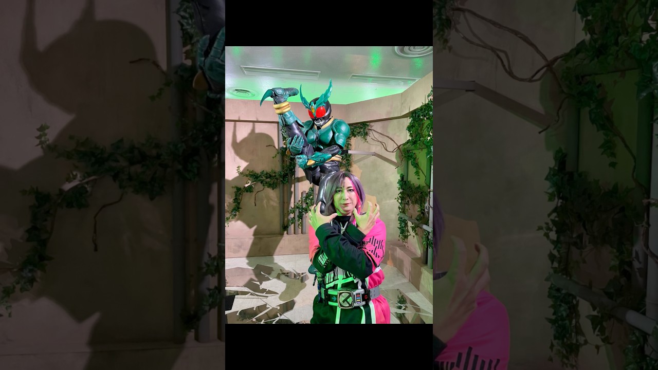 仮面ライダーアギト展　仮面ライダーギルス編　牧山亮さんの北新地神威の店に行きますと話してあります。きゅるん❤️#仮面ライダーアギト　#アギト展　#仮面ライダーギルス　#ギルス　#牧山雄亮　#神威