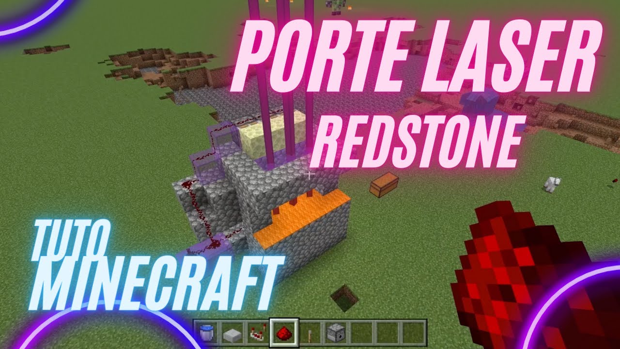 Tuto PORTE LASER redstone minecraft (sans mod ni command block) - YouTube