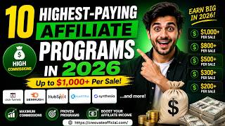 10 Highest-Paying Affiliate Programs in 2026 (Up to $1,000+ Per Sale!)