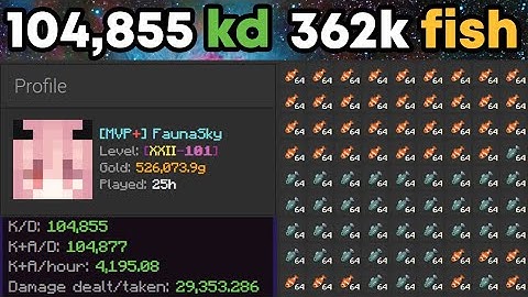 This Player has a 104,000 kdr | The Hypixel Pit