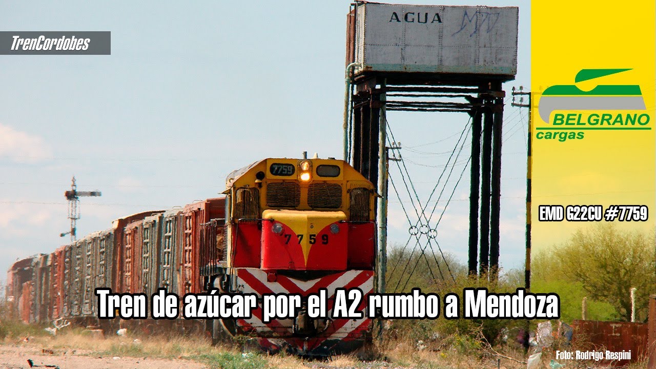 Tren de azúcar por el A2 rumbo a Mendoza #g22cu