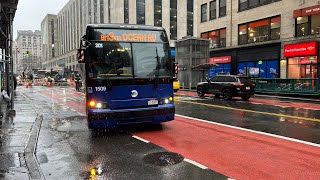 MTA Bus: On Board 2021 Prevost X3-45 #1509 On The BM3 Express Bus Southbound (Front POV) (3/2/2024)