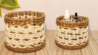 Great idea of Rope Storage Basket | Diy Rope Basket | Craft ideas | Hamna Nadeem