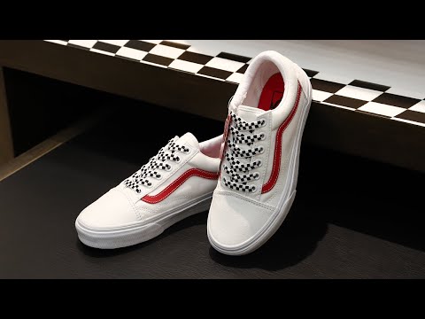 Video Vans UA Old Skool Checker Laces - VN0A3WKT4PE - youtube