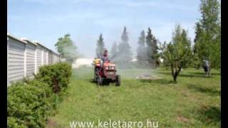Hinomoto E204 japán kistraktor eladó axiál permetezővel a Kelet-Agro-nál / mounted axial sprayer