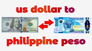 US Dollar To Philippine Peso Exchange Rate Today | Dollar To Peso | USD To PHP | Peso To Dollar